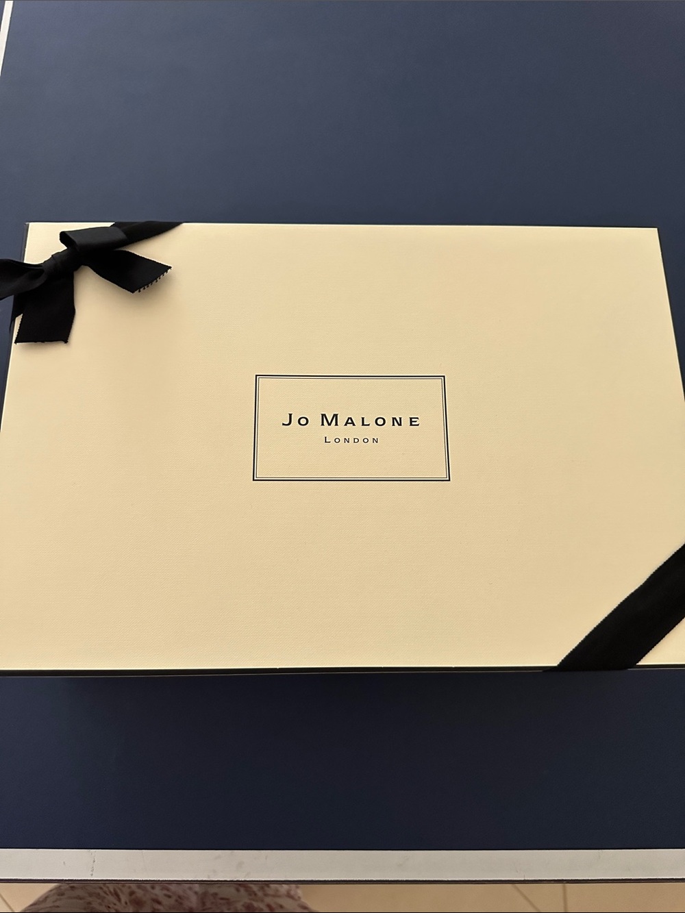 Jo Malone Cream Box with Black Ribbon Accent